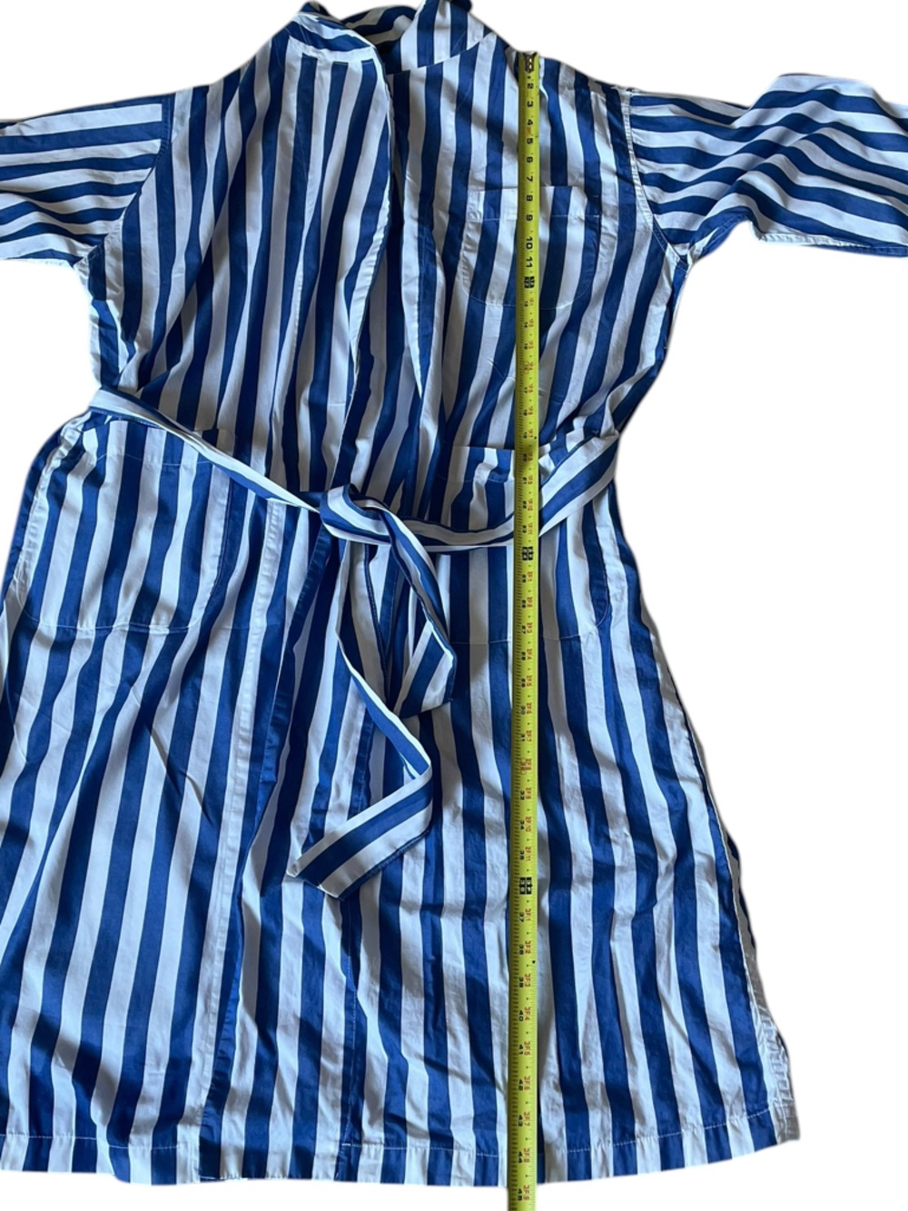 Saks Fifth Avenue 100% Cotton Striped Robe L/XL - Picture 4 of 5